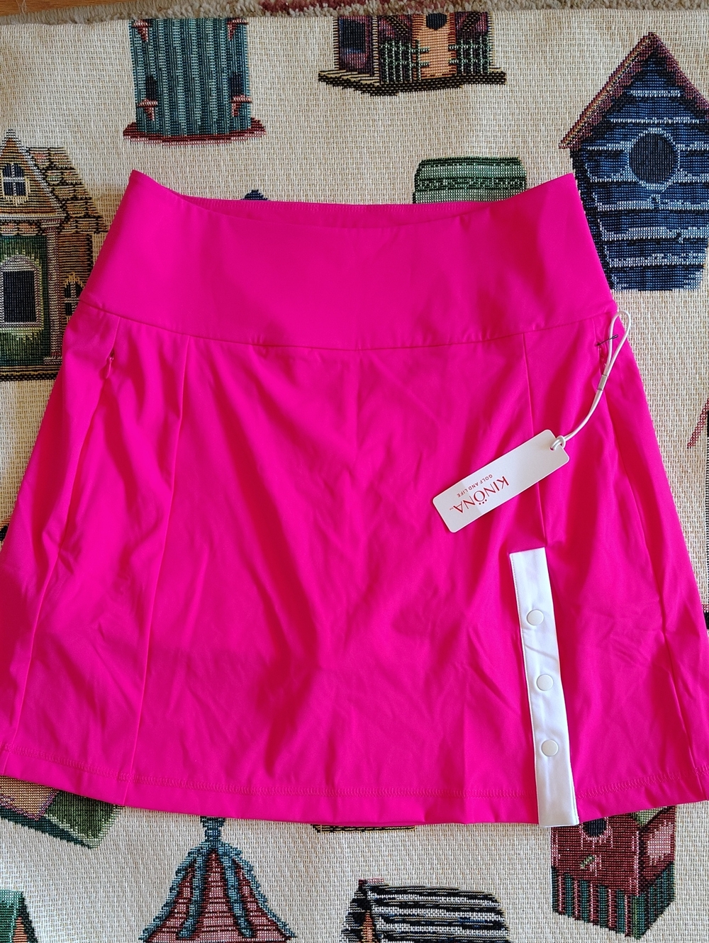 Kinona Preppy Pink Golf Skort, Italian Fabric, UPF 50